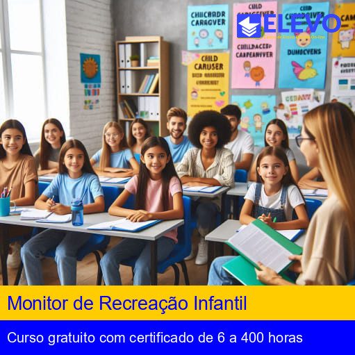 Curso Grátis de Monitor de Recreação Infantil com Certificado | Elevo Cursos